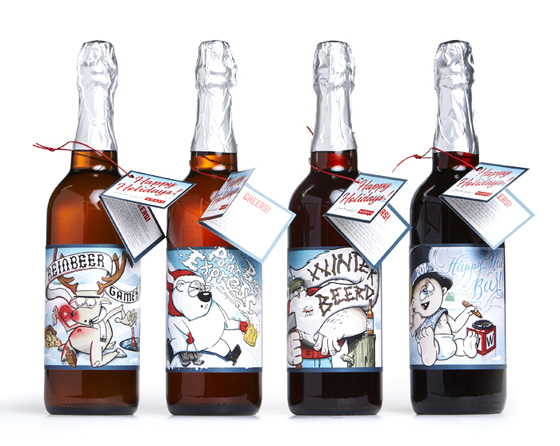 Works Design's 2013 holiday craft beer packaging