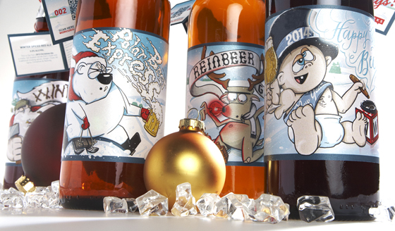 Works Design's 2013 holiday craft beer packaging